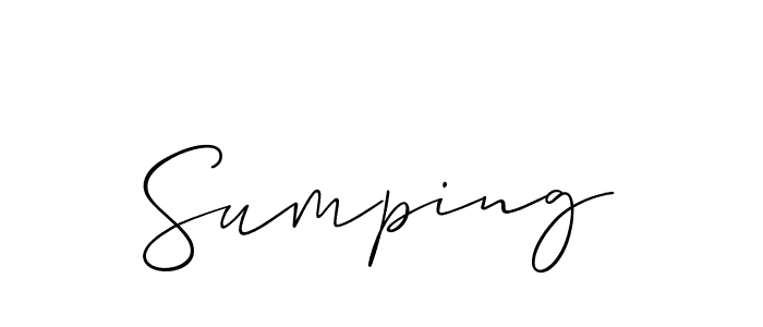 Similarly Allison_Script is the best handwritten signature design. Signature creator online .You can use it as an online autograph creator for name Sumping. Sumping signature style 2 images and pictures png