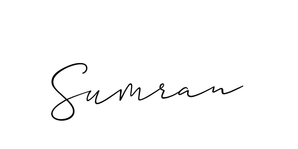 You should practise on your own different ways (Allison_Script) to write your name (Sumran) in signature. don't let someone else do it for you. Sumran signature style 2 images and pictures png