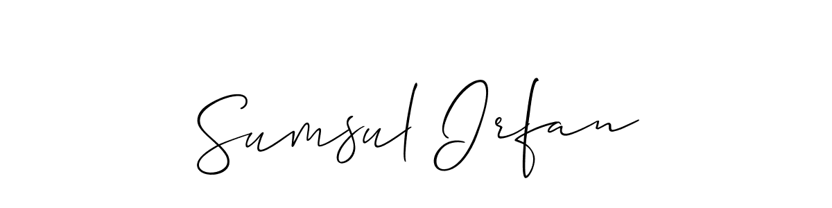 Similarly Allison_Script is the best handwritten signature design. Signature creator online .You can use it as an online autograph creator for name Sumsul Irfan. Sumsul Irfan signature style 2 images and pictures png