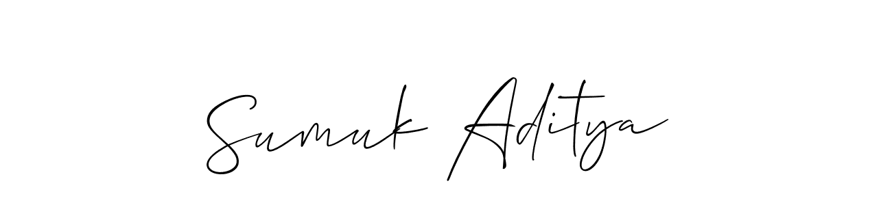 Allison_Script is a professional signature style that is perfect for those who want to add a touch of class to their signature. It is also a great choice for those who want to make their signature more unique. Get Sumuk Aditya  name to fancy signature for free. Sumuk Aditya  signature style 2 images and pictures png