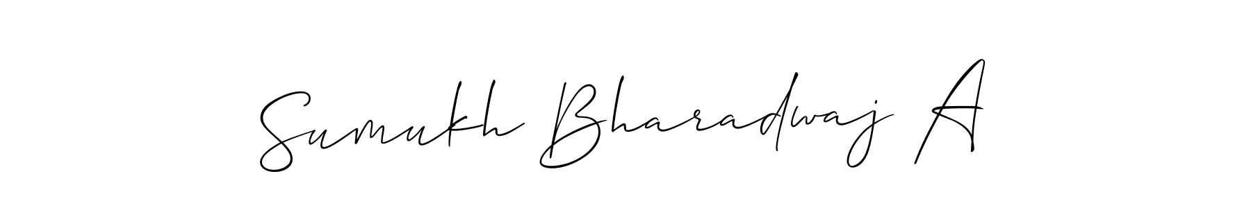 You should practise on your own different ways (Allison_Script) to write your name (Sumukh Bharadwaj A) in signature. don't let someone else do it for you. Sumukh Bharadwaj A signature style 2 images and pictures png