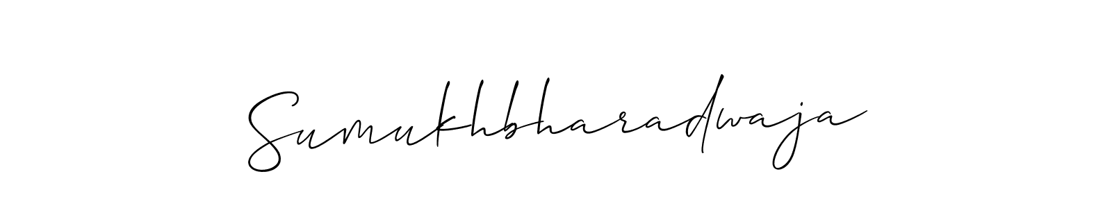 How to Draw Sumukhbharadwaja signature style? Allison_Script is a latest design signature styles for name Sumukhbharadwaja. Sumukhbharadwaja signature style 2 images and pictures png