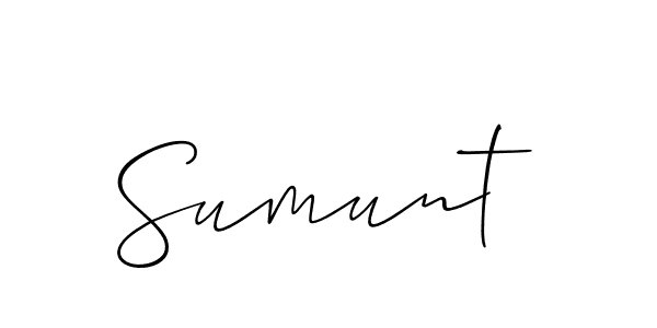 You should practise on your own different ways (Allison_Script) to write your name (Sumunt) in signature. don't let someone else do it for you. Sumunt signature style 2 images and pictures png