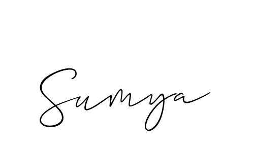 Make a short Sumya signature style. Manage your documents anywhere anytime using Allison_Script. Create and add eSignatures, submit forms, share and send files easily. Sumya signature style 2 images and pictures png