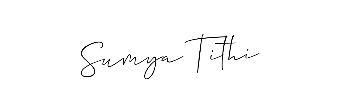 Also we have Sumya Tithi name is the best signature style. Create professional handwritten signature collection using Allison_Script autograph style. Sumya Tithi signature style 2 images and pictures png