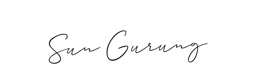 Best and Professional Signature Style for Sun Gurung. Allison_Script Best Signature Style Collection. Sun Gurung signature style 2 images and pictures png