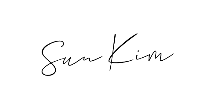 Also we have Sun Kim name is the best signature style. Create professional handwritten signature collection using Allison_Script autograph style. Sun Kim signature style 2 images and pictures png