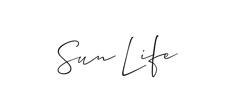Sun Life stylish signature style. Best Handwritten Sign (Allison_Script) for my name. Handwritten Signature Collection Ideas for my name Sun Life. Sun Life signature style 2 images and pictures png