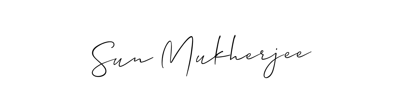 Sun Mukherjee stylish signature style. Best Handwritten Sign (Allison_Script) for my name. Handwritten Signature Collection Ideas for my name Sun Mukherjee. Sun Mukherjee signature style 2 images and pictures png