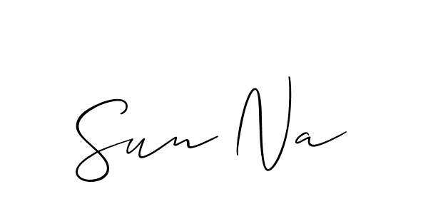 The best way (Allison_Script) to make a short signature is to pick only two or three words in your name. The name Sun Na include a total of six letters. For converting this name. Sun Na signature style 2 images and pictures png