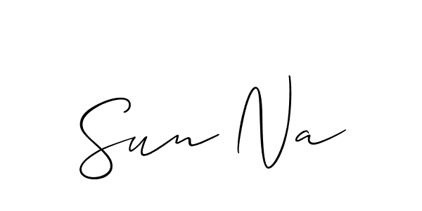 The best way (Allison_Script) to make a short signature is to pick only two or three words in your name. The name Sun Na include a total of six letters. For converting this name. Sun Na signature style 2 images and pictures png