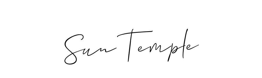 Also You can easily find your signature by using the search form. We will create Sun Temple name handwritten signature images for you free of cost using Allison_Script sign style. Sun Temple signature style 2 images and pictures png