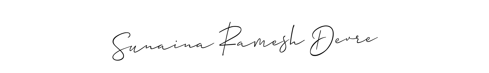 This is the best signature style for the Sunaina Ramesh Devre name. Also you like these signature font (Allison_Script). Mix name signature. Sunaina Ramesh Devre signature style 2 images and pictures png
