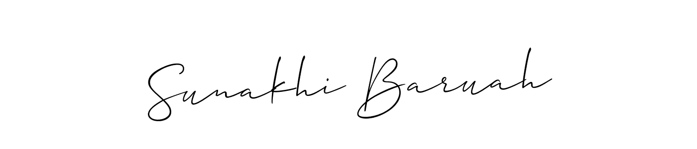 How to Draw Sunakhi Baruah signature style? Allison_Script is a latest design signature styles for name Sunakhi Baruah. Sunakhi Baruah signature style 2 images and pictures png