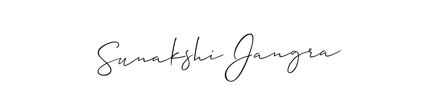 Create a beautiful signature design for name Sunakshi Jangra. With this signature (Allison_Script) fonts, you can make a handwritten signature for free. Sunakshi Jangra signature style 2 images and pictures png
