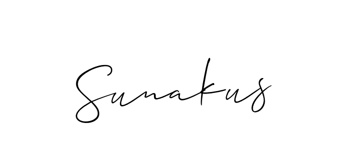 Make a short Sunakus signature style. Manage your documents anywhere anytime using Allison_Script. Create and add eSignatures, submit forms, share and send files easily. Sunakus signature style 2 images and pictures png