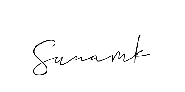 Sunamk stylish signature style. Best Handwritten Sign (Allison_Script) for my name. Handwritten Signature Collection Ideas for my name Sunamk. Sunamk signature style 2 images and pictures png