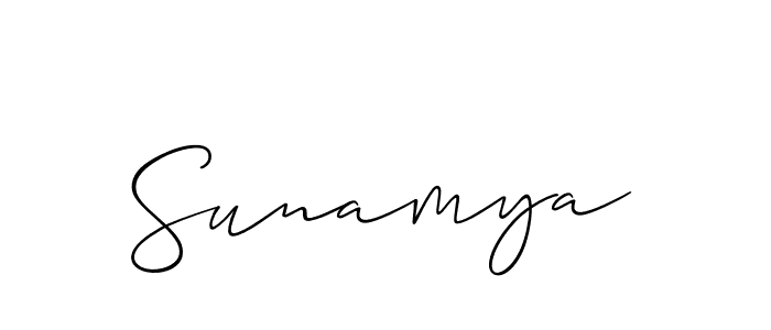 Best and Professional Signature Style for Sunamya. Allison_Script Best Signature Style Collection. Sunamya signature style 2 images and pictures png