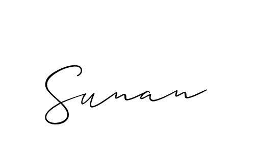 How to make Sunan name signature. Use Allison_Script style for creating short signs online. This is the latest handwritten sign. Sunan signature style 2 images and pictures png