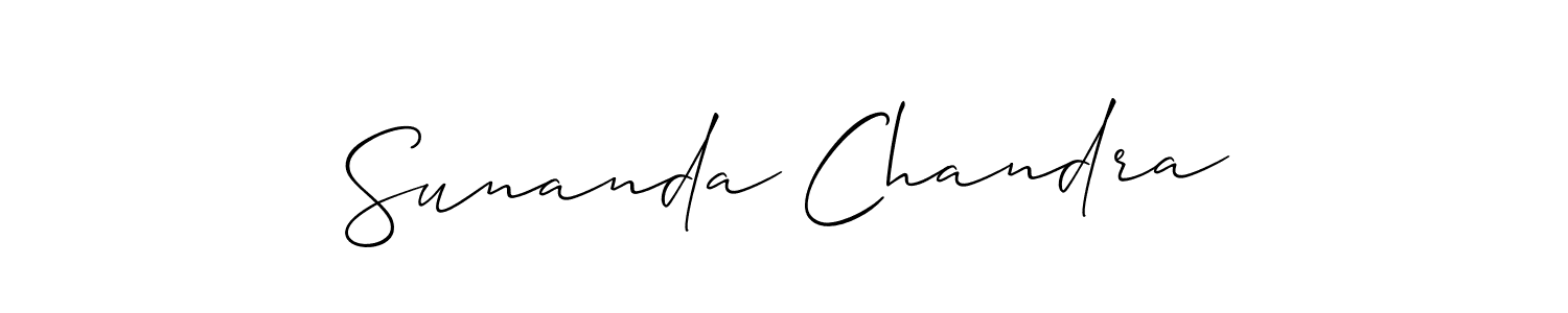 Also we have Sunanda Chandra name is the best signature style. Create professional handwritten signature collection using Allison_Script autograph style. Sunanda Chandra signature style 2 images and pictures png