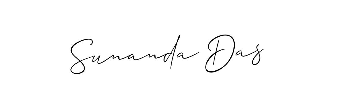 Allison_Script is a professional signature style that is perfect for those who want to add a touch of class to their signature. It is also a great choice for those who want to make their signature more unique. Get Sunanda Das name to fancy signature for free. Sunanda Das signature style 2 images and pictures png