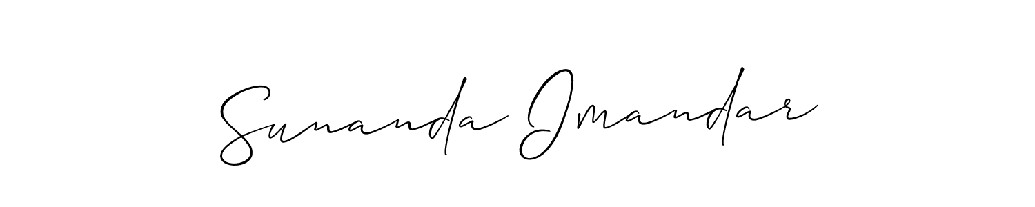 Similarly Allison_Script is the best handwritten signature design. Signature creator online .You can use it as an online autograph creator for name Sunanda Imandar. Sunanda Imandar signature style 2 images and pictures png