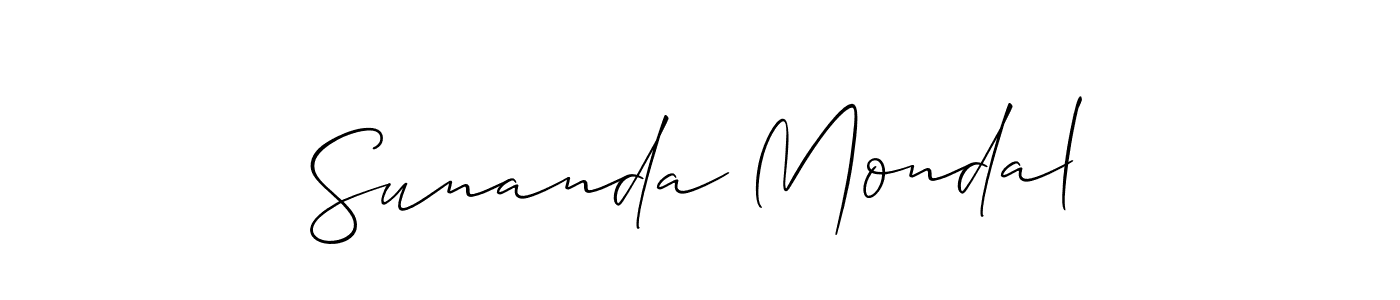 Also You can easily find your signature by using the search form. We will create Sunanda Mondal name handwritten signature images for you free of cost using Allison_Script sign style. Sunanda Mondal signature style 2 images and pictures png