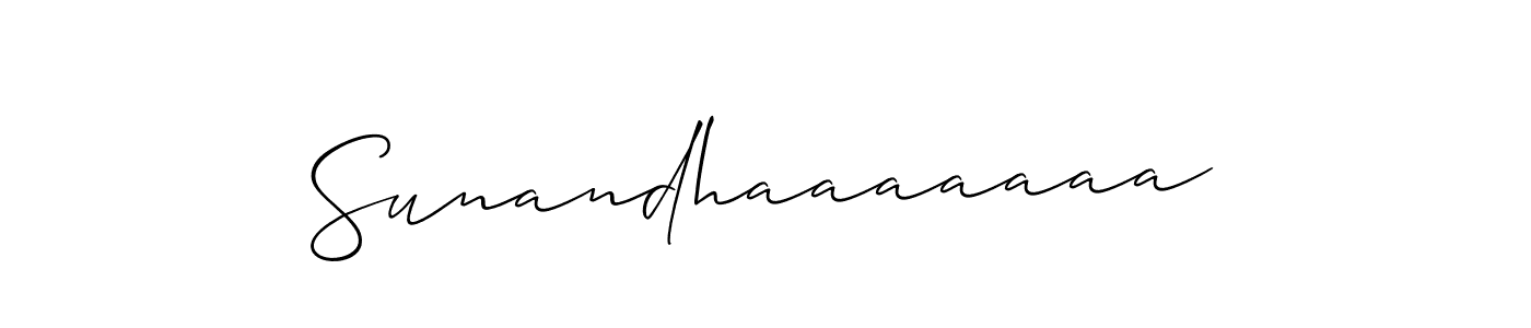 Make a beautiful signature design for name Sunandhaaaaaaa. With this signature (Allison_Script) style, you can create a handwritten signature for free. Sunandhaaaaaaa signature style 2 images and pictures png