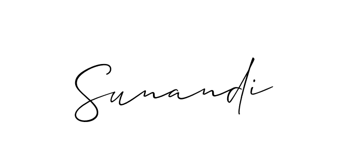 Sunandi stylish signature style. Best Handwritten Sign (Allison_Script) for my name. Handwritten Signature Collection Ideas for my name Sunandi. Sunandi signature style 2 images and pictures png