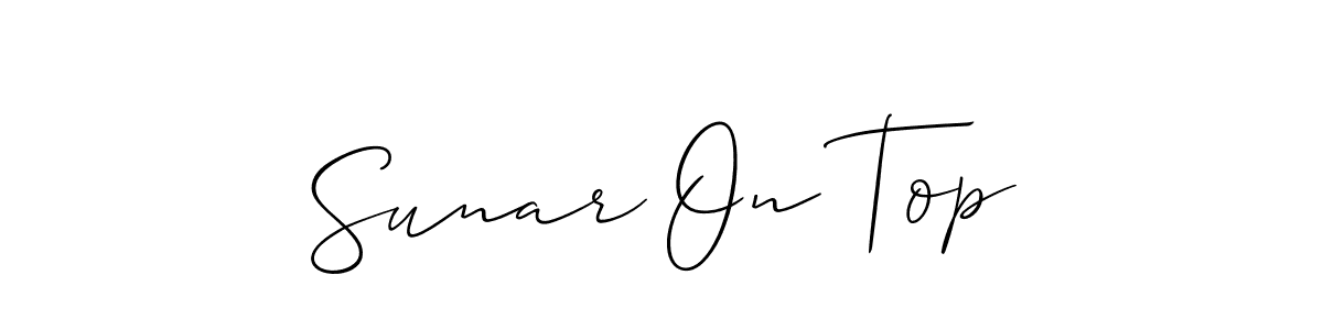 Once you've used our free online signature maker to create your best signature Allison_Script style, it's time to enjoy all of the benefits that Sunar On Top name signing documents. Sunar On Top signature style 2 images and pictures png