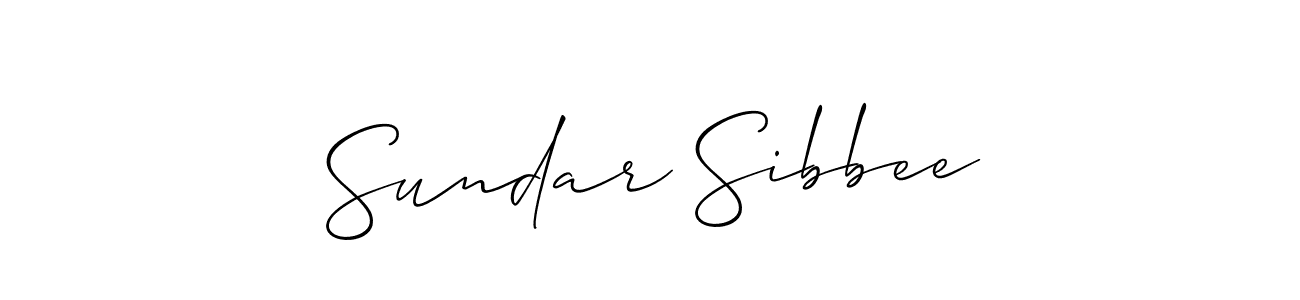 Also we have Sundar Sibbee name is the best signature style. Create professional handwritten signature collection using Allison_Script autograph style. Sundar Sibbee signature style 2 images and pictures png
