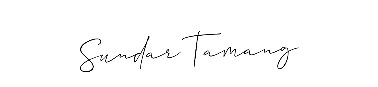 Make a short Sundar Tamang signature style. Manage your documents anywhere anytime using Allison_Script. Create and add eSignatures, submit forms, share and send files easily. Sundar Tamang signature style 2 images and pictures png