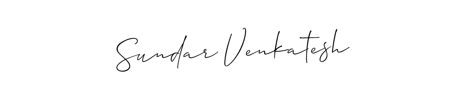 Use a signature maker to create a handwritten signature online. With this signature software, you can design (Allison_Script) your own signature for name Sundar Venkatesh. Sundar Venkatesh signature style 2 images and pictures png