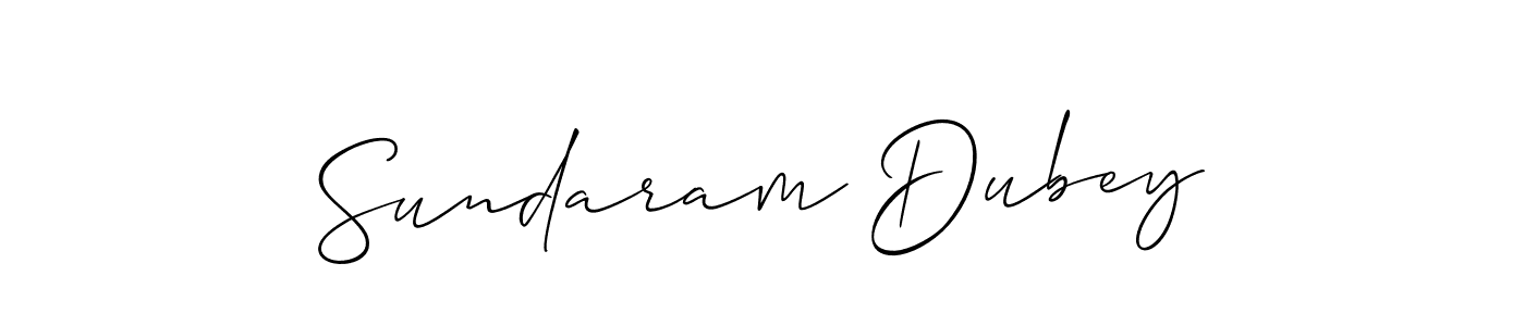 This is the best signature style for the Sundaram Dubey name. Also you like these signature font (Allison_Script). Mix name signature. Sundaram Dubey signature style 2 images and pictures png