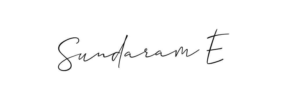 Sundaram E stylish signature style. Best Handwritten Sign (Allison_Script) for my name. Handwritten Signature Collection Ideas for my name Sundaram E. Sundaram E signature style 2 images and pictures png