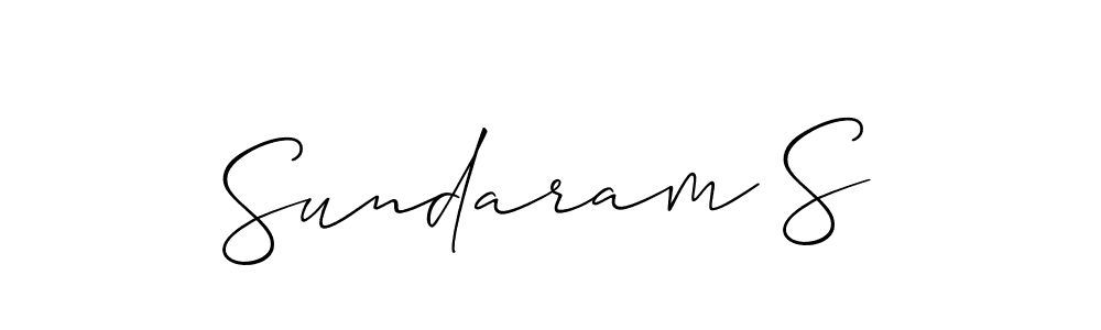 Make a beautiful signature design for name Sundaram S. With this signature (Allison_Script) style, you can create a handwritten signature for free. Sundaram S signature style 2 images and pictures png