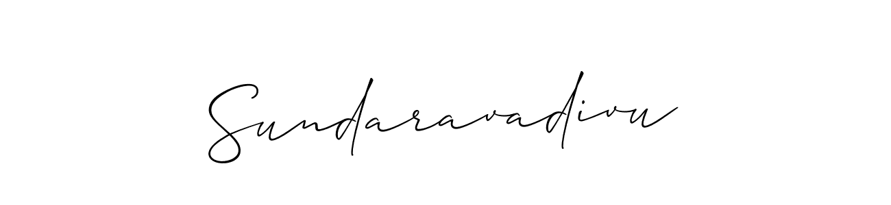How to make Sundaravadivu name signature. Use Allison_Script style for creating short signs online. This is the latest handwritten sign. Sundaravadivu signature style 2 images and pictures png