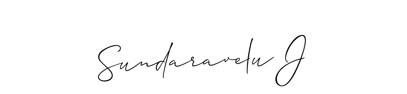 Use a signature maker to create a handwritten signature online. With this signature software, you can design (Allison_Script) your own signature for name Sundaravelu J. Sundaravelu J signature style 2 images and pictures png