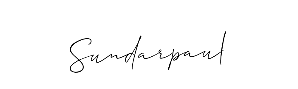 How to make Sundarpaul name signature. Use Allison_Script style for creating short signs online. This is the latest handwritten sign. Sundarpaul signature style 2 images and pictures png
