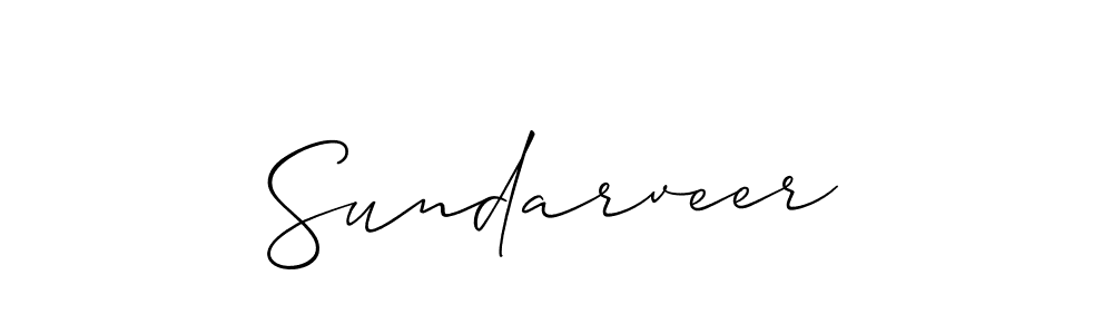 The best way (Allison_Script) to make a short signature is to pick only two or three words in your name. The name Sundarveer include a total of six letters. For converting this name. Sundarveer signature style 2 images and pictures png