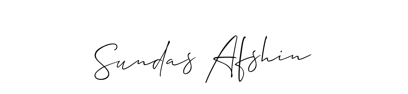 Create a beautiful signature design for name Sundas Afshin. With this signature (Allison_Script) fonts, you can make a handwritten signature for free. Sundas Afshin signature style 2 images and pictures png