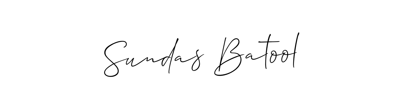 The best way (Allison_Script) to make a short signature is to pick only two or three words in your name. The name Sundas Batool include a total of six letters. For converting this name. Sundas Batool signature style 2 images and pictures png