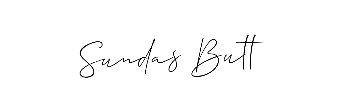 if you are searching for the best signature style for your name Sundas Butt. so please give up your signature search. here we have designed multiple signature styles  using Allison_Script. Sundas Butt signature style 2 images and pictures png