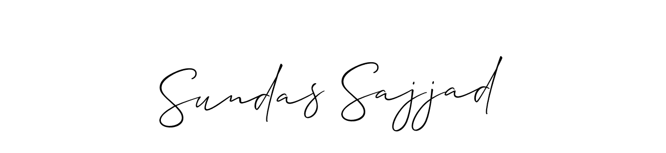 You should practise on your own different ways (Allison_Script) to write your name (Sundas Sajjad) in signature. don't let someone else do it for you. Sundas Sajjad signature style 2 images and pictures png