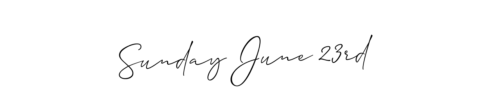 Check out images of Autograph of Sunday June 23rd name. Actor Sunday June 23rd Signature Style. Allison_Script is a professional sign style online. Sunday June 23rd signature style 2 images and pictures png