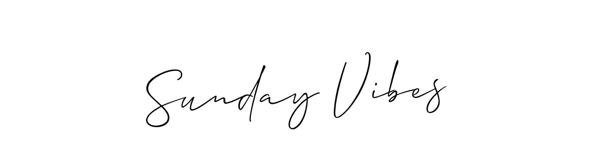 Also we have Sunday Vibes name is the best signature style. Create professional handwritten signature collection using Allison_Script autograph style. Sunday Vibes signature style 2 images and pictures png