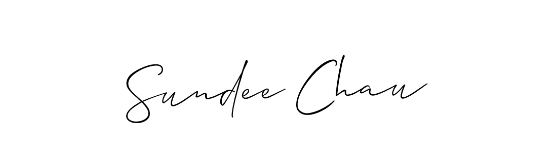 How to make Sundee Chau signature? Allison_Script is a professional autograph style. Create handwritten signature for Sundee Chau name. Sundee Chau signature style 2 images and pictures png