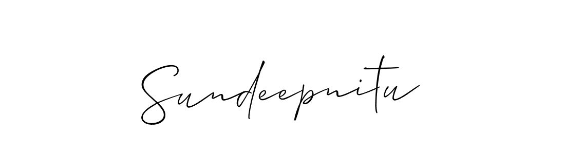 Use a signature maker to create a handwritten signature online. With this signature software, you can design (Allison_Script) your own signature for name Sundeepnitu. Sundeepnitu signature style 2 images and pictures png