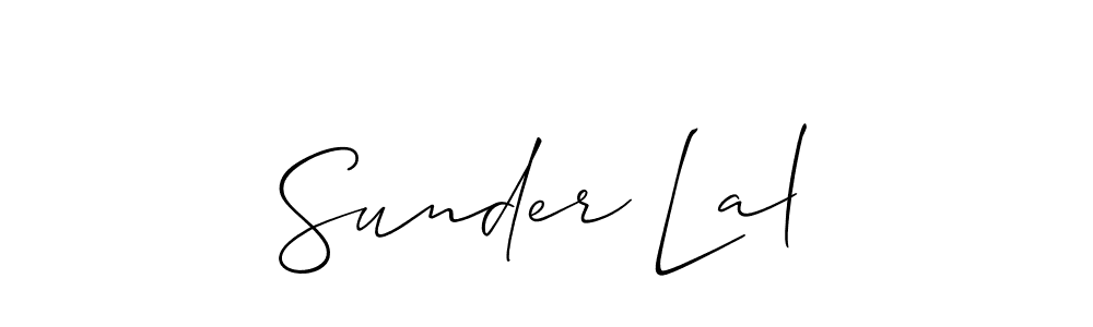 How to make Sunder Lal signature? Allison_Script is a professional autograph style. Create handwritten signature for Sunder Lal name. Sunder Lal signature style 2 images and pictures png