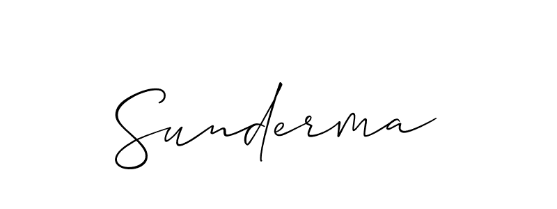 Create a beautiful signature design for name Sunderma. With this signature (Allison_Script) fonts, you can make a handwritten signature for free. Sunderma signature style 2 images and pictures png